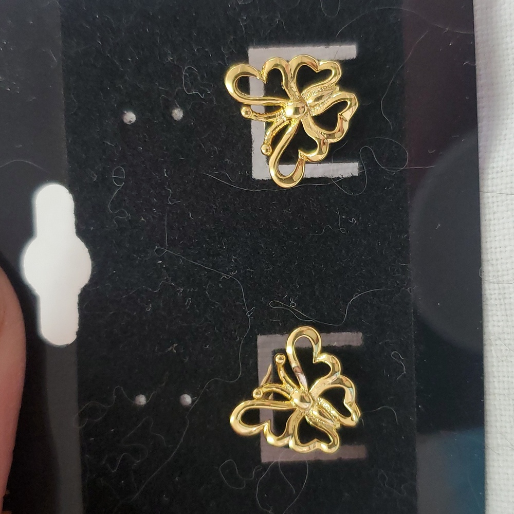 18kgp butterfly post earrings‎